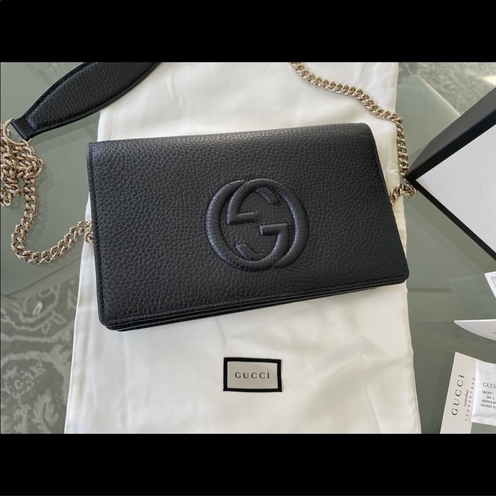Authentic Gucci Black Soho wallet crossbody/clutch/shoulder bag